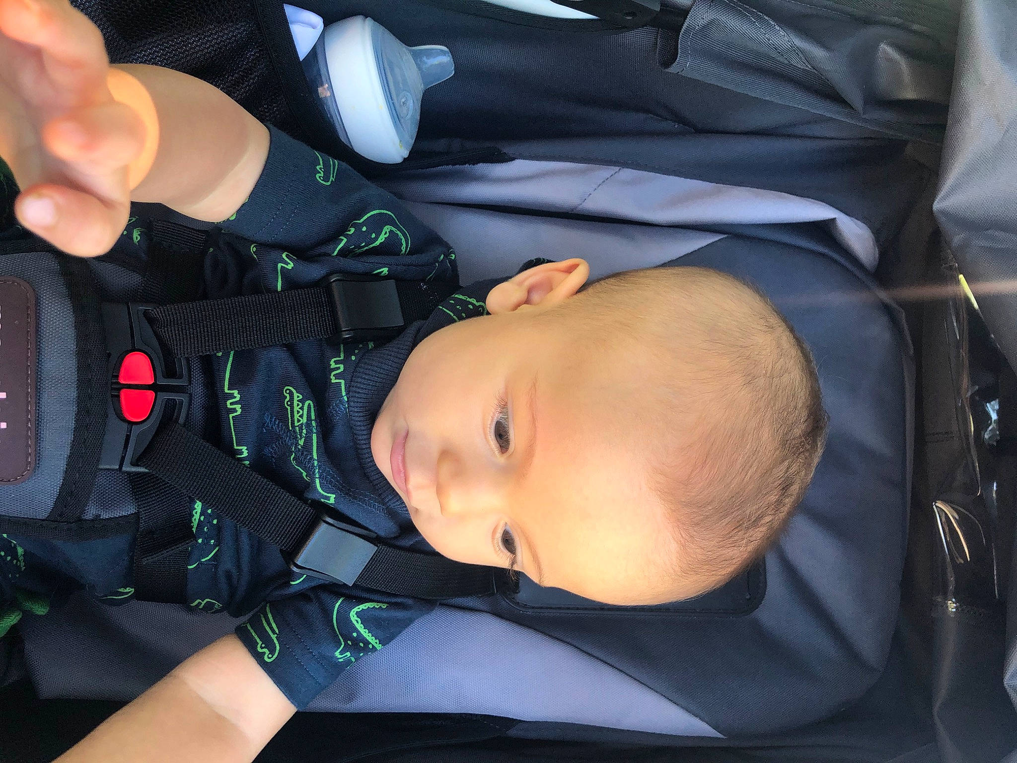 Bennington joined the competition — help win amazing prizes! baby, baby_carriage, baby_products, car_seat, child, hand, person, product, seat_belt, toddler