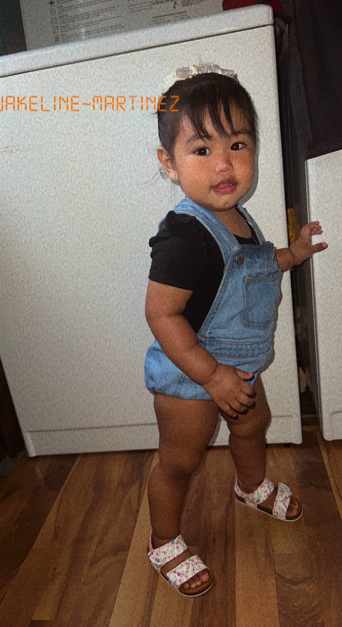 Leila Elleanny joined the competition — help win amazing prizes! baby_toddler_clothing, elbow, flash_photography, flooring, footwear, happy, hardwood, human_leg, joint, knee, leg, person, sleeve, sportswear, t_shirt, thigh, thumb, toddler, trunk, waist