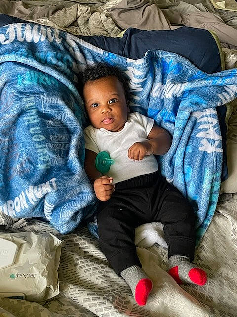 Kauron joined the competition — help win amazing prizes! baby, baby_products, baby_toddler_clothing, bag, beauty, child, comfort, electric_blue, facial_expression, foot, fun, hand, happy, leg, leisure, linens, person, product, sitting, textile