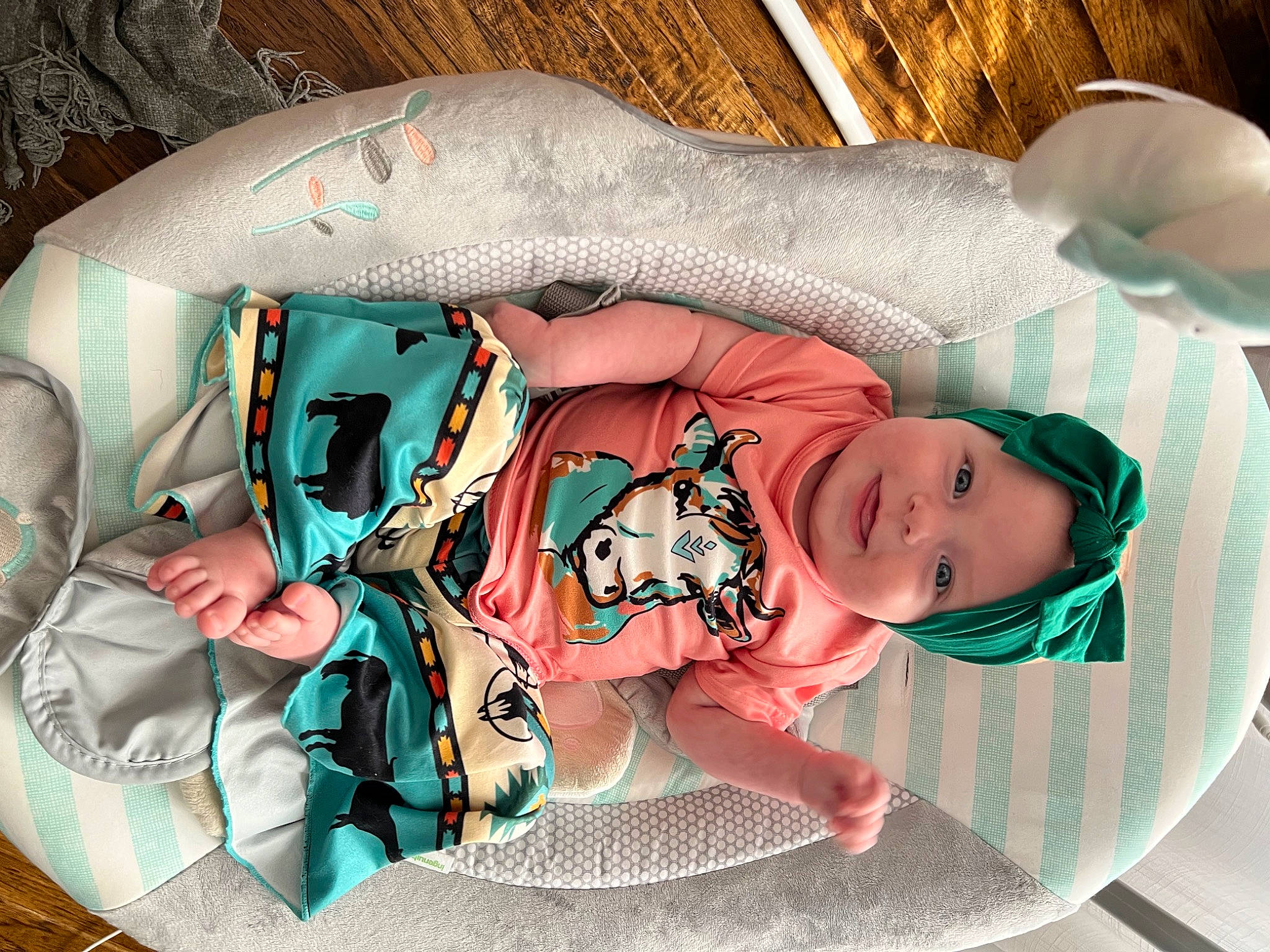 Hattie joined the competition — help win amazing prizes! abdomen, arm, baby, baby_products, baby_safety, baby_sleeping, baby_toddler_clothing, child, comfort, elbow, fun, happy, head, headwear, human_leg, joy, linens, mouth, person, product