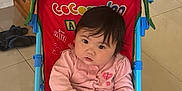 Aera joined the competition — help win amazing prizes! child, baby, indoor, stroller, toy, smiling, curious, pink_clothing, purple_shirt, floor_tile, kitchen, cabinet, wheel, play, sibling, happy, person, young_child, infant, family