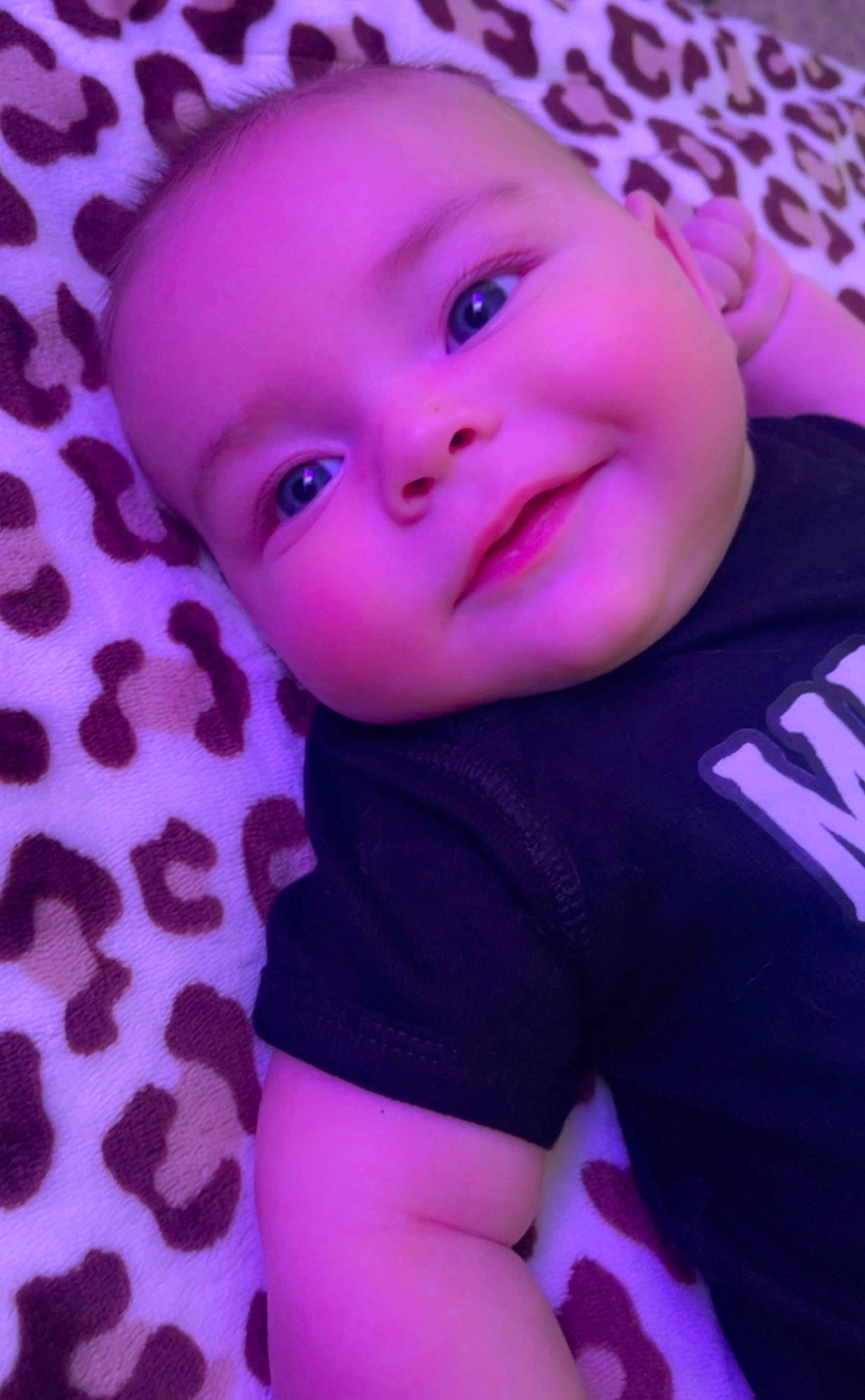 Carter joined the competition — help win amazing prizes! baby, baby_toddler_clothing, cheek, child, eye, eyebrow, flash_photography, happy, head, iris, lip, magenta, nose, person, pink, purple, skin, sleeve, smile, toddler