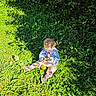 Oliver joined the competition — help win amazing prizes! child, toddler, outdoor, grass, garden, greenery, nature, sunlight, sun_dappled, sitting, fruit, apple, playing, exploring, long_sleeves, striped_pants, shoes, blond_hair, portrait, daylight