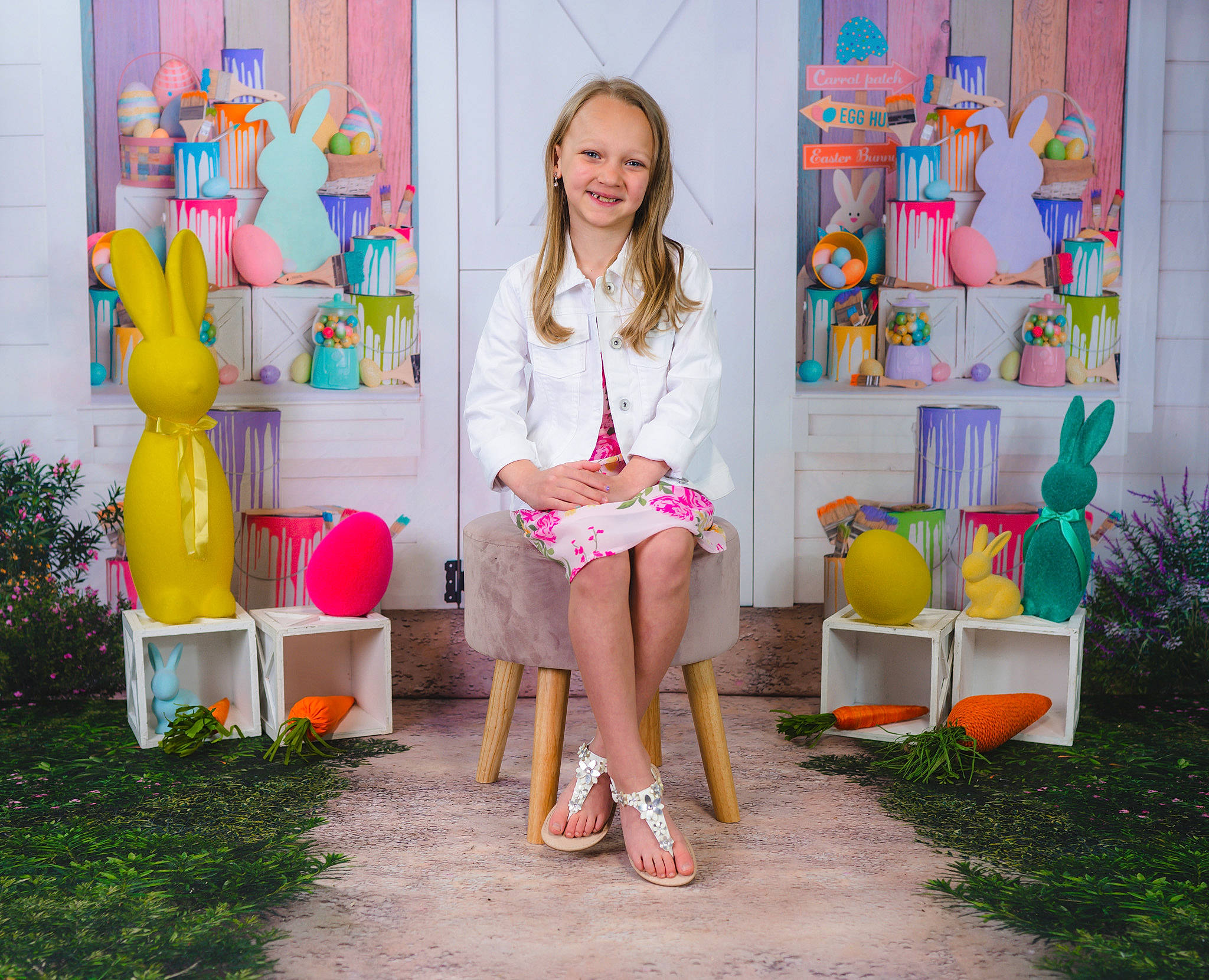 Emma is registered to the contest to win money with this photo: child, fashion, fashion_design, fawn, fun, grass, happy, human_leg, joy, knee, leisure, magenta, pattern, peach, person, pink, plant, smile, summer, textile