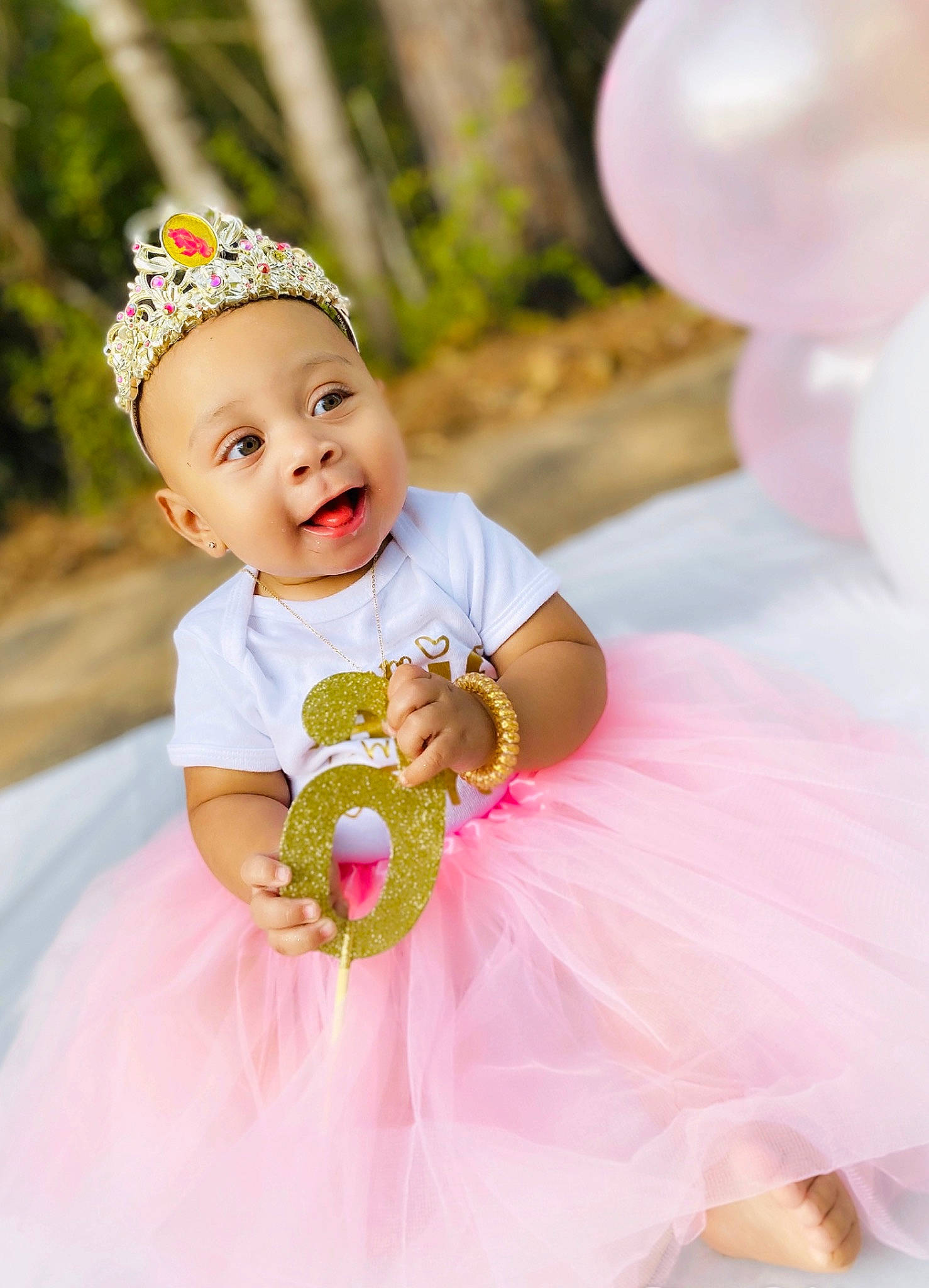 Tyla joined the competition — help win amazing prizes! baby, baby_products, baby_toddler_clothing, ballet_tutu, child, child_model, costume, dress, hair_accessory, headband, headpiece, person, photograph, photography, pink, product, skin, toddler, wedding_ceremony_supply, white