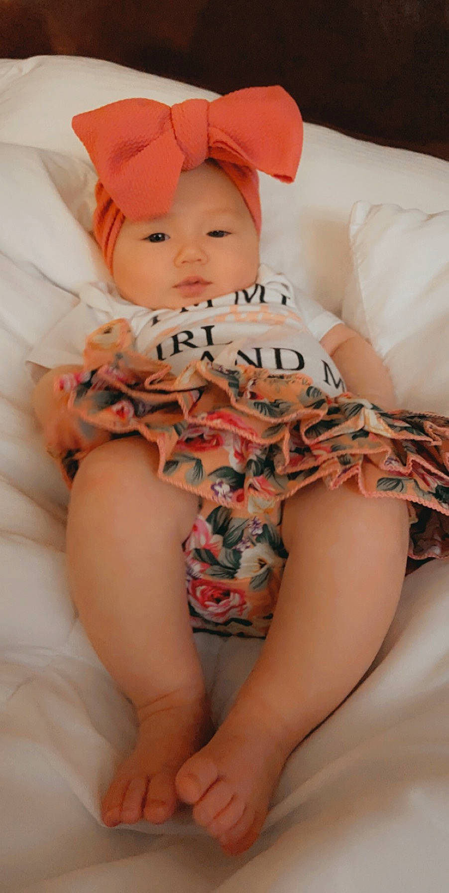Mollie is registered to the contest to win money with this photo: baby, baby_toddler_clothing, cheek, child, flesh, headwear, human_leg, leg, peach, person, skin, thigh, toddler