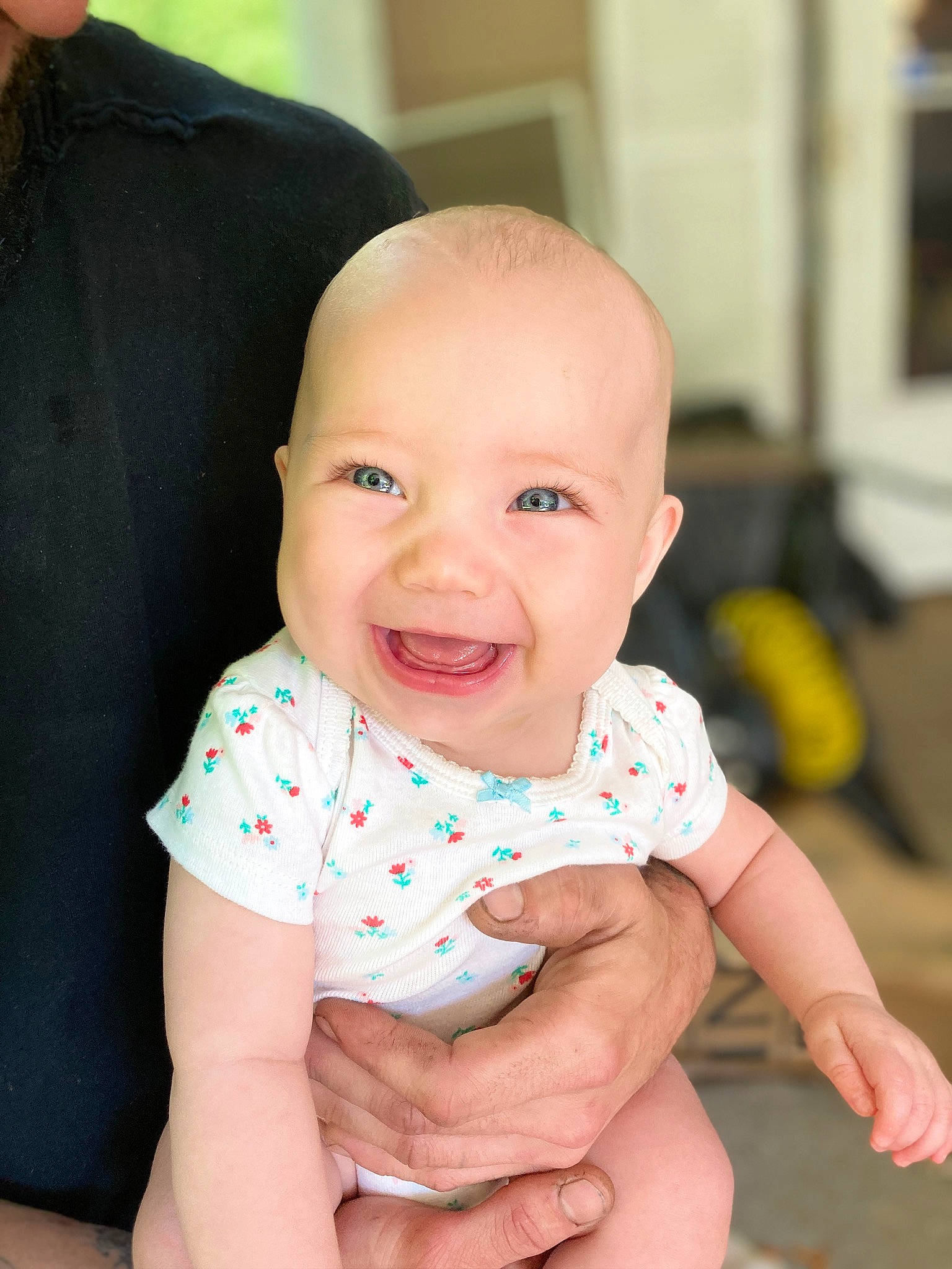 Alyza joined the competition — help win amazing prizes! abdomen, baby, baby_toddler_clothing, cheek, child, eye, finger, fun, gesture, happy, human_body, iris, nail, nose, person, sitting, skin, sleeve, smile, thumb