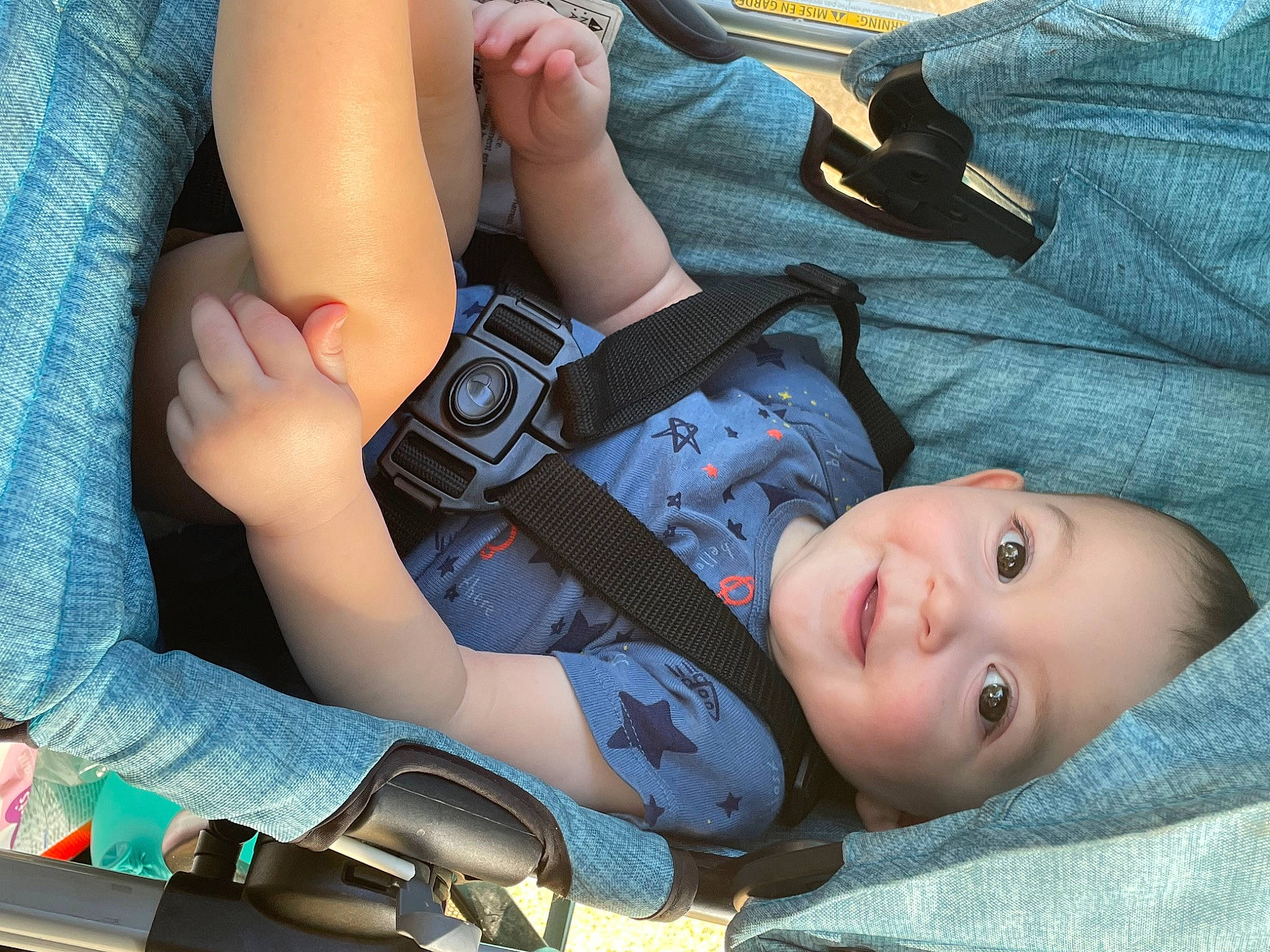Giovanni joined the competition — help win amazing prizes! baby, baby_toddler_clothing, blue, cheek, child, comfort, electric_blue, finger, gesture, grass, hand, joint, joy, nail, pattern, person, product, skin, smile, thumb
