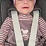 Callie participe au concours pour gagner de l'argent avec cette photo : baby, car_seat, headband, bow, purple, smile, straps, clothing, infant, seatbelt, child, cute, happy, sitting, striped, patterned, feet, white_socks, indoor, portrait
