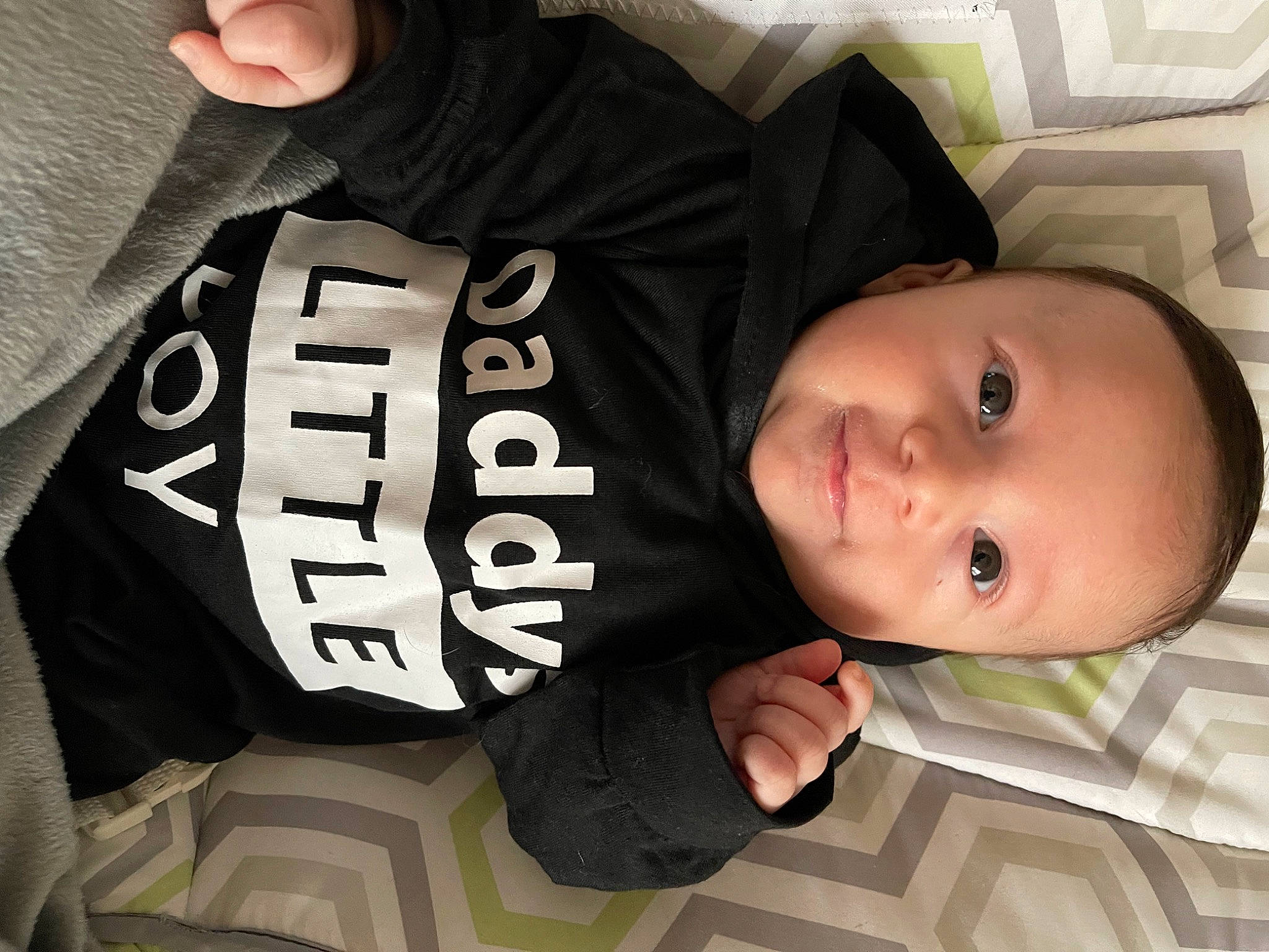 Briar is registered to the contest to win money with this photo: baby, baby_toddler_clothing, cheek, child, chin, clothing, comfort, elbow, font, gesture, hairstyle, happy, head, mouth, outerwear, person, product, sleeve, smile, thumb