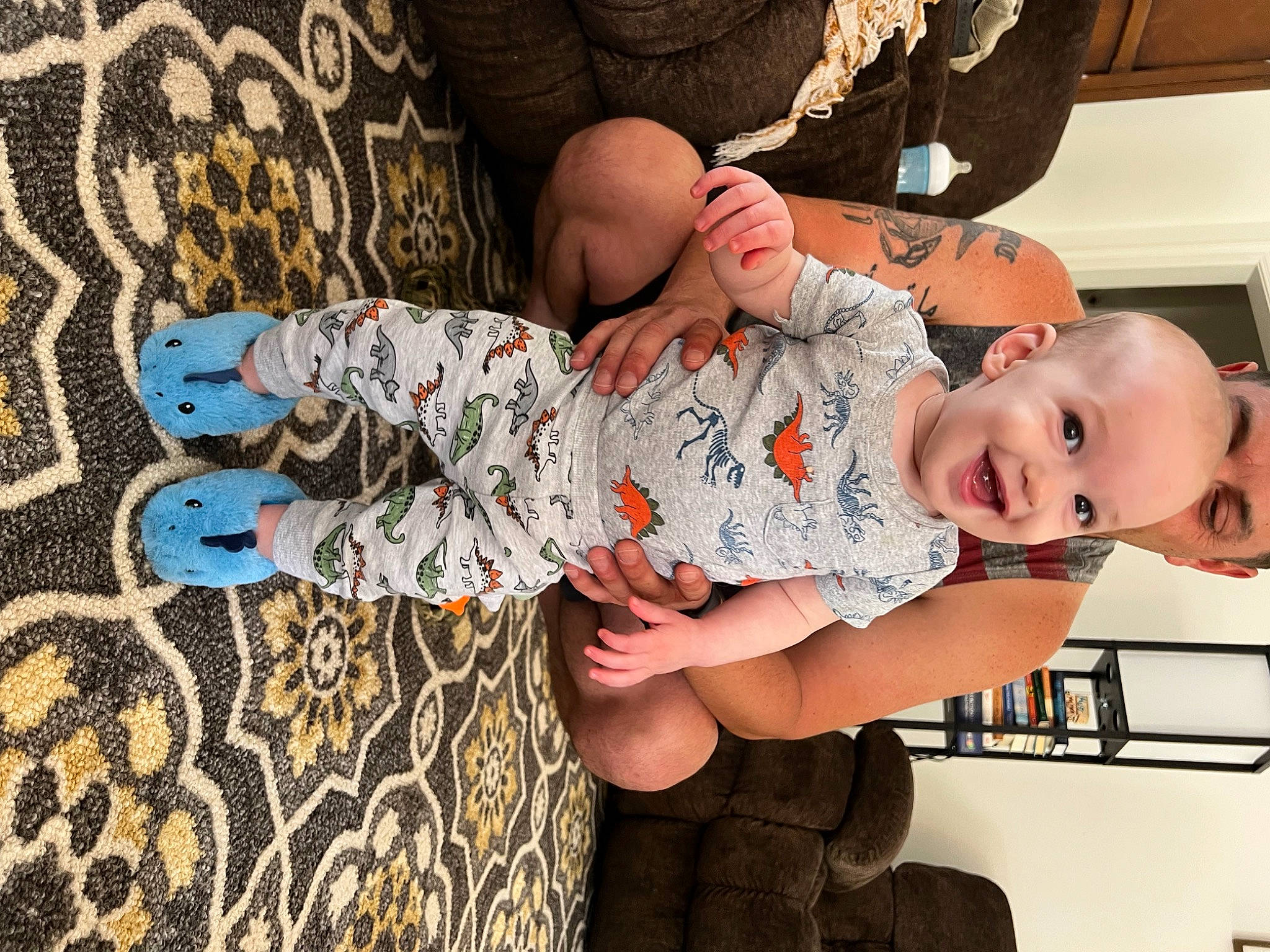 Thomas joined the competition — help win amazing prizes! abdomen, baby, baby_toddler_clothing, child, comfort, eye, finger, fun, happy, hat, human_leg, joy, leg, pattern, person, room, sitting, sleeve, smile, t_shirt