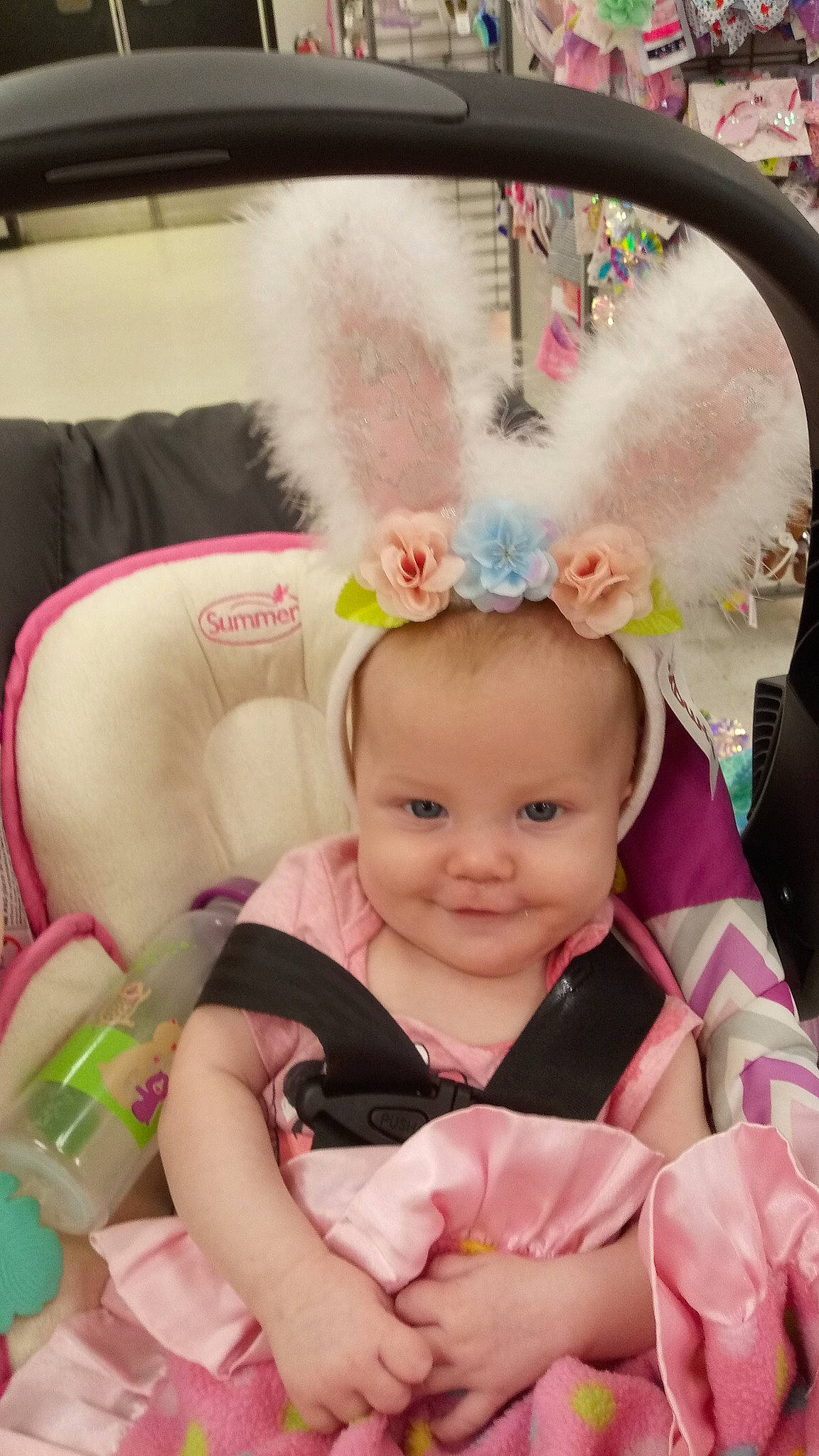 Emberly joined the competition — help win amazing prizes! baby, baby_products, child, ear, easter, easter_bunny, hair_accessory, head, headgear, joy, person, pink, product, toddler