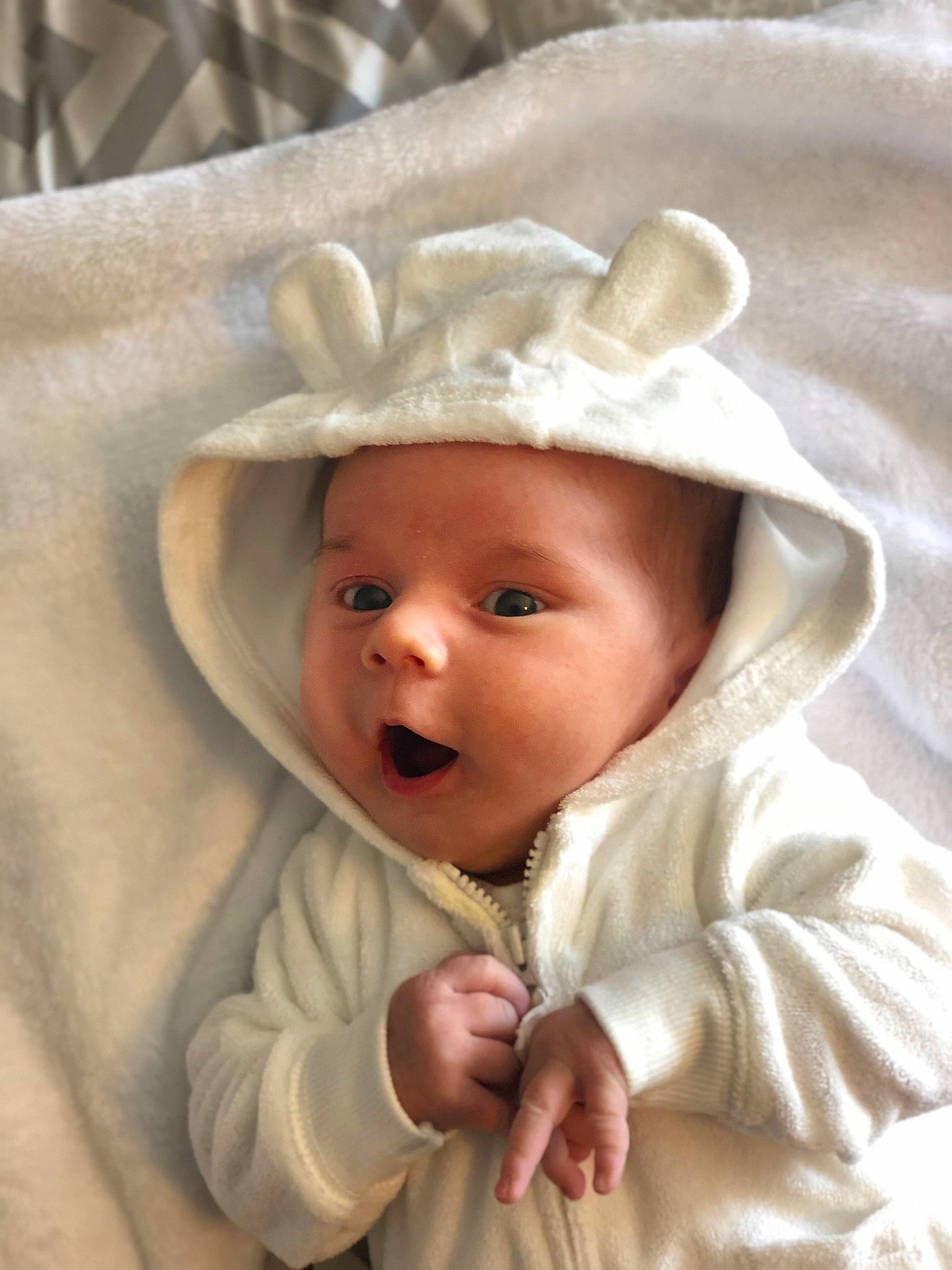 Alexander joined the competition — help win amazing prizes! baby, baby_products, baby_toddler_clothing, bonnet, child, comfort, costume_hat, fashion_accessory, happy, hat, headgear, headwear, laugh, linens, person, portrait_photography, sleeve, smile, toddler