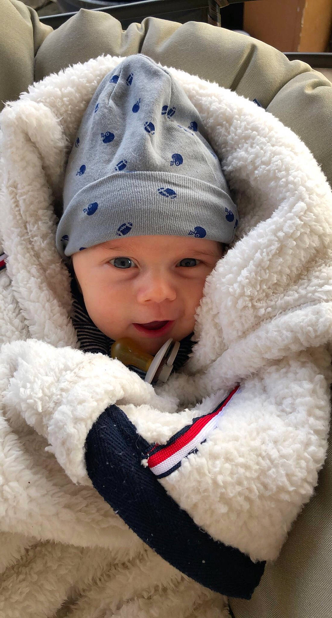 Alexander joined the competition — help win amazing prizes! baby, baby_sleeping, baby_toddler_clothing, cap, cheek, comfort, face, fur, fur_clothing, gesture, happy, headwear, jacket, knit_cap, lip, outerwear, person, skin, textile, toddler