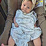 baby, infant, child, blanket, headband, bow, seat, cushion, clothing, legs, feet, face, expression, indoors, comfort, pacifier, cute, skin, person, resting