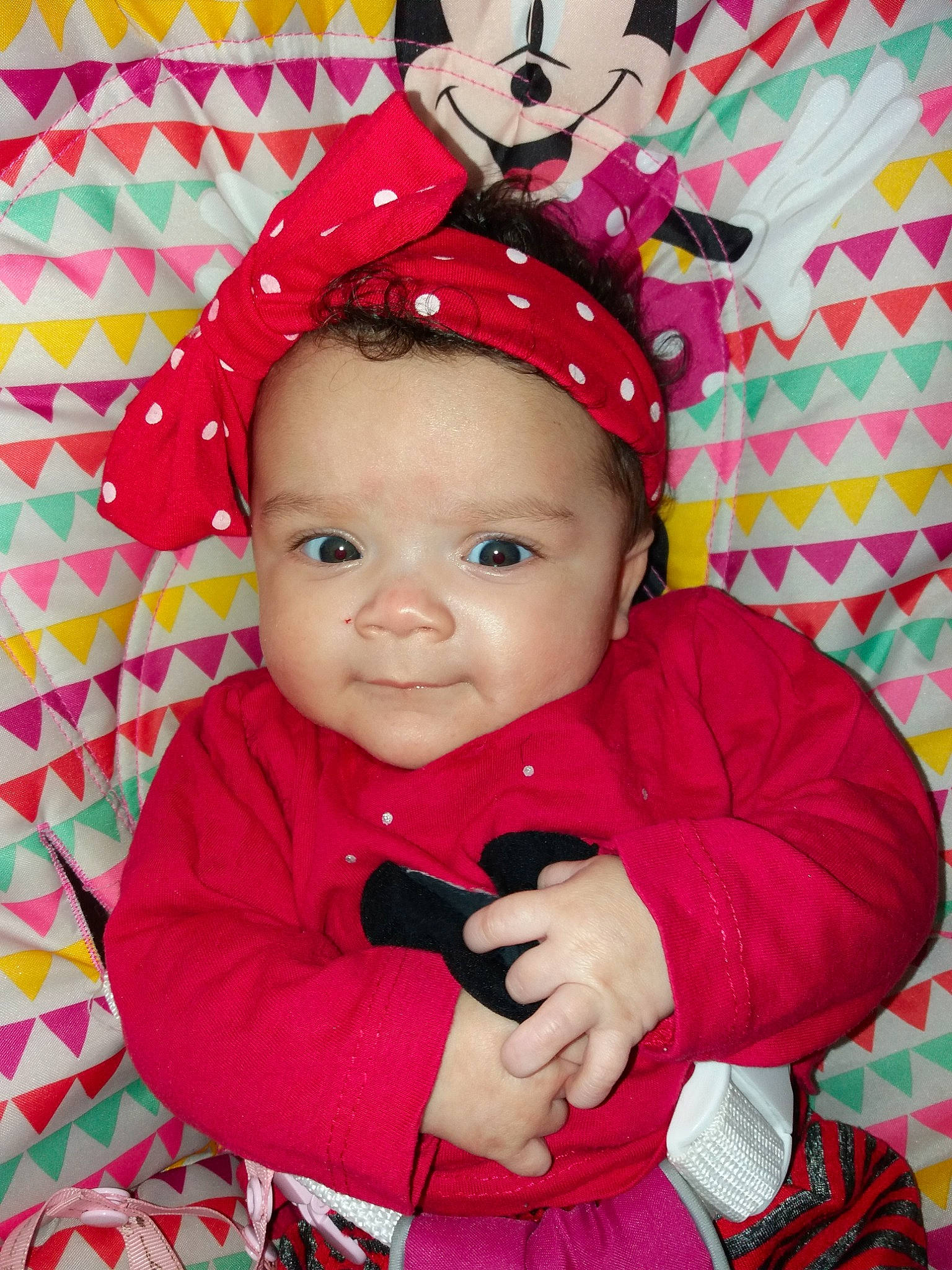 N'Nagbe participe au concours pour gagner de l'argent avec cette photo : baby, baby_products, baby_toddler_clothing, cheek, child, headgear, magenta, pattern, person, photography, pink, product, red, textile, toddler