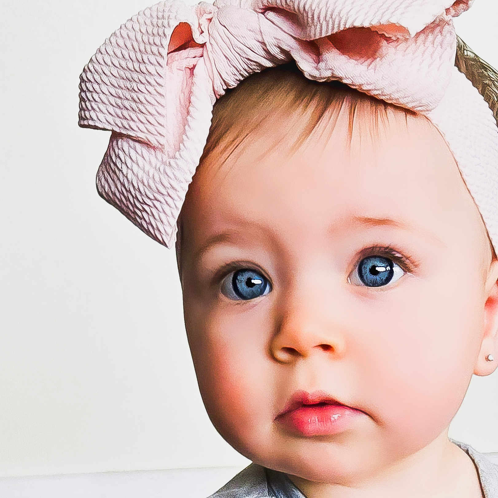 Whitlee is registered to the contest to win money with this photo: accessories, baby, bonnet, cap, clothing, cosmetics, face, formalwear, hat, head, headband, lipstick, newborn, person, photography, portrait, sunhat