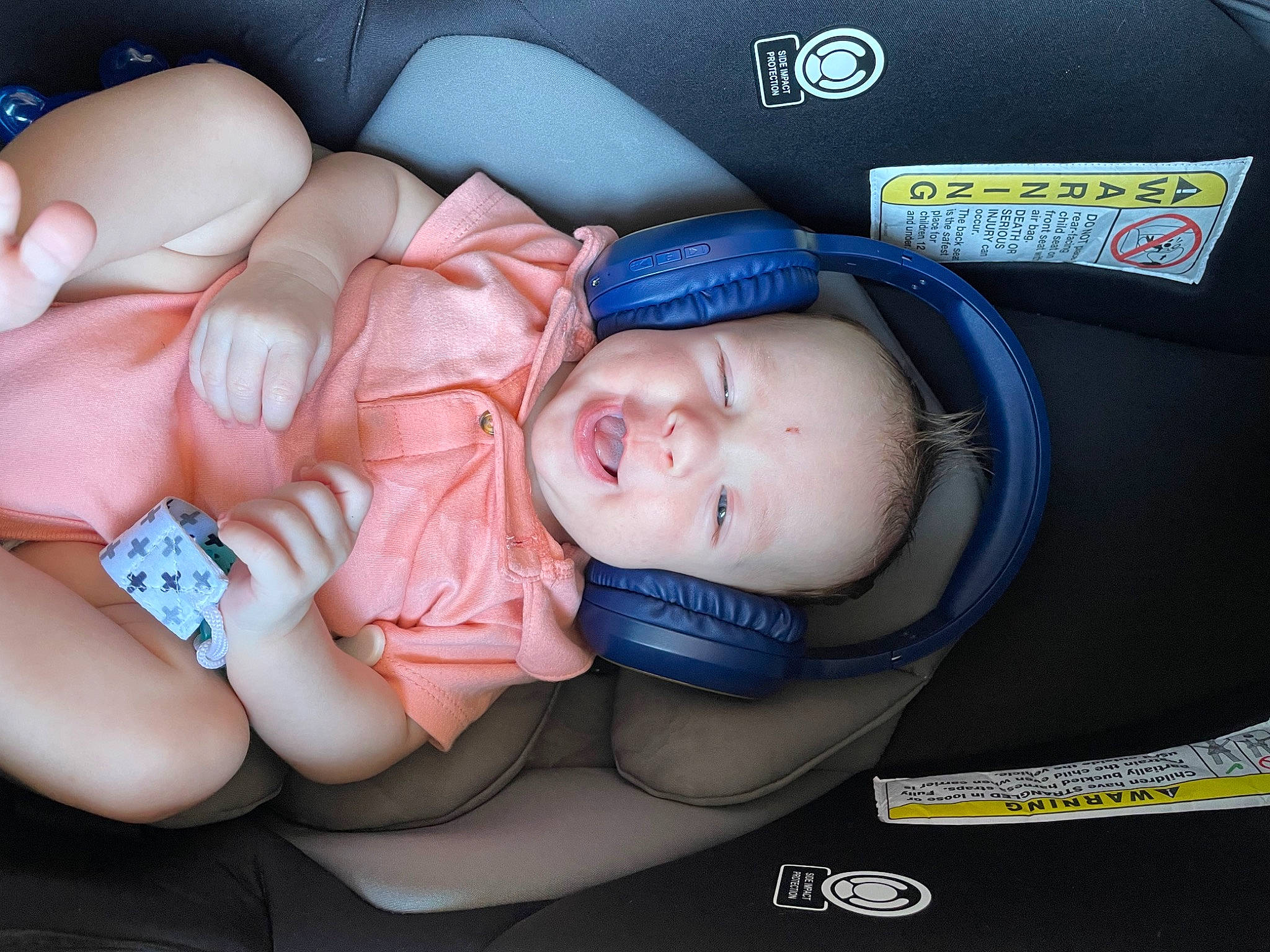 Graysen joined the competition — help win amazing prizes! baby, baby_carriage, baby_in_car_seat, baby_products, baby_sleeping, baby_toddler_clothing, car_seat, cheek, child, comfort, electric_blue, eye, finger, mouth, nail, person, product, sitting, skin, thumb