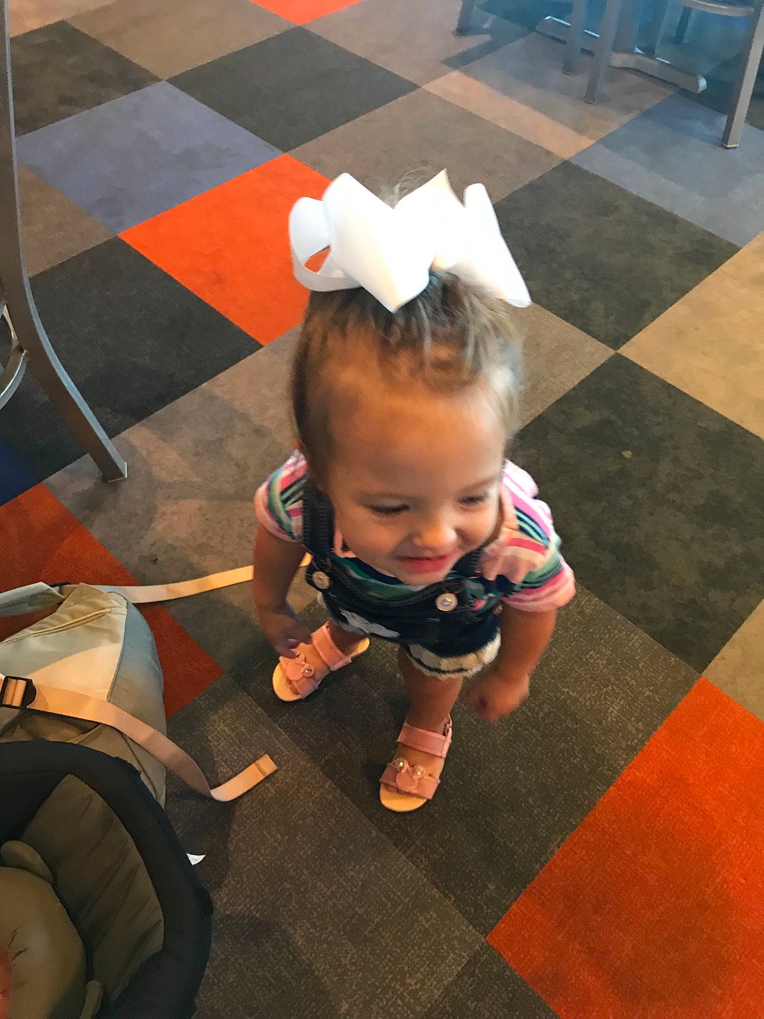 Jordyn is registered to the contest to win money with this photo: child, floor, flooring, joy, leg, person, toddler