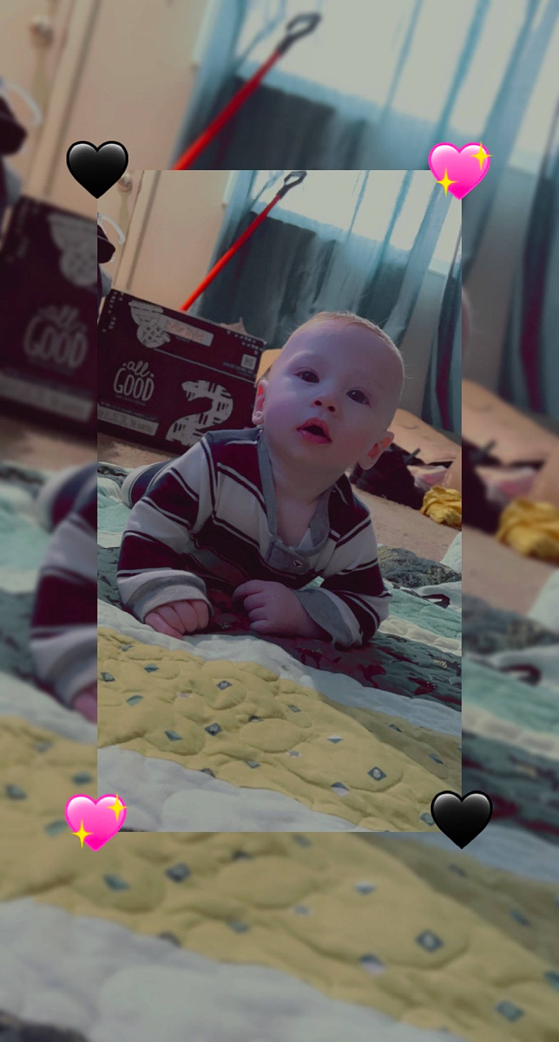 Cortez Jr joined the competition — help win amazing prizes! art, baby, cheek, child, facial_expression, floor, flooring, fun, happy, leisure, pattern, person, photograph, pink, play, purple, room, skin, snapshot, toddler