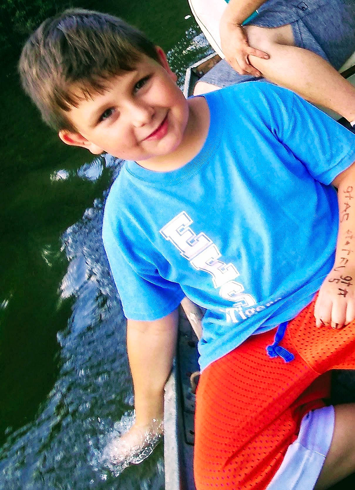 Isiah joined the competition — help win amazing prizes! blue, child, cool, fun, happy, joy, leisure, male, person, play, recreation, smile, summer, t_shirt, toddler, vacation, water