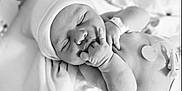Cash joined the competition — help win amazing prizes! newborn, baby, sleeping, hat, blanket, hospital_bracelet, infant, monochrome, black_and_white, peaceful, wrinkled_skin, tiny_fingers, hospital, soft_texture, portrait, closeup, cute, resting, child, person