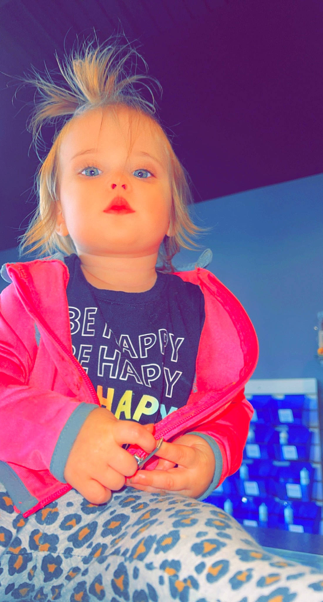 Raven is registered to the contest to win money with this photo: arm, baby_toddler_clothing, cheek, chin, cool, eyelash, finger, fun, hair, hand, happy, human_body, iris, lip, mouth, neck, orange, person, skin, sleeve