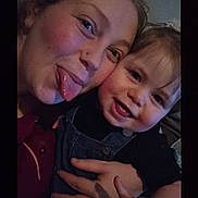 Elizabeth joined the competition — help win amazing prizes! woman, baby, face, smile, tongue, indoor, portrait, closeup, child, person, happy, cute, family, skin, clothing, denim, hand, cheek, fun, playful