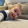 baby, babycrawling, babylaughing, blonde, crawling, cushion, face, hair, happy, head, homedecor, person, photography, portrait, smile