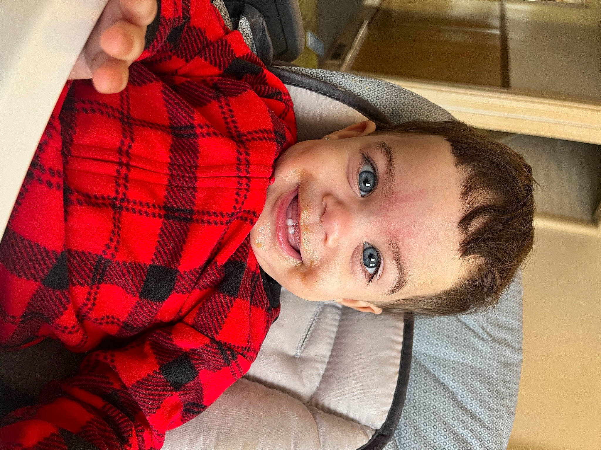 Ismael joined the competition — help win amazing prizes! child, collar, comfort, dress_shirt, fashion_accessory, happy, joy, lip, nose, pattern, person, plaid, portrait_photography, room, sitting, skin, sleeve, smile, suit, tartan
