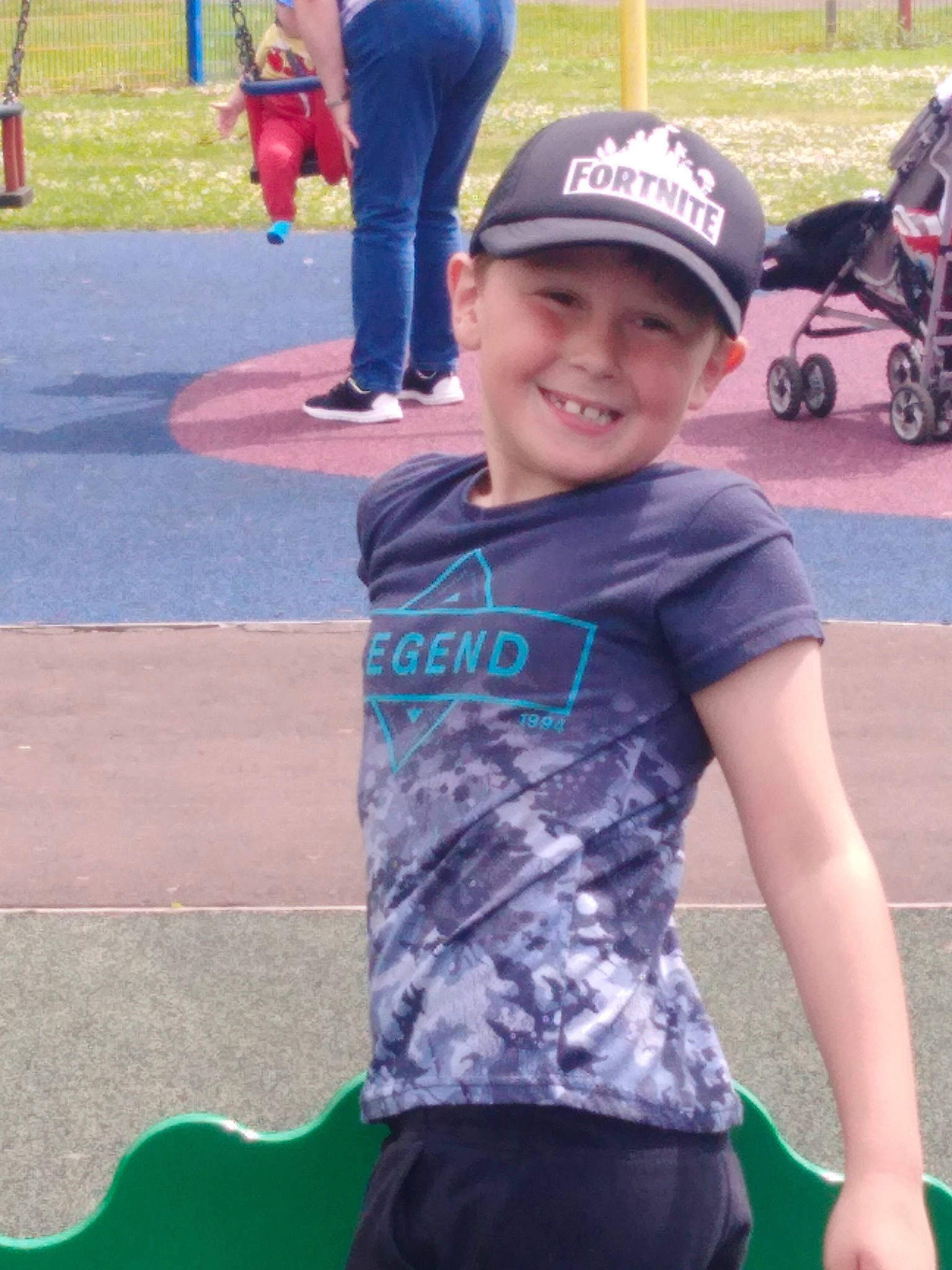 Troy joined the competition — help win amazing prizes! cap, child, city, endurance_sports, games, headgear, headwear, joy, leisure, person, playground, public_space, recreation, skin, smile, t_shirt, toddler, vacation, vehicle