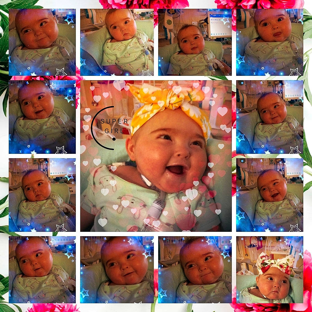 Luna is registered to the contest to win money with this photo: art, baby, cheek, child, ear, face, facial_expression, forehead, hair_accessory, happy, head, headgear, headwear, joy, lip, nose, person, photography, photomontage, selfie