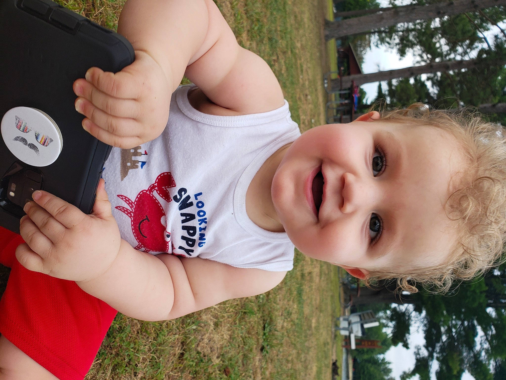 Fletcher joined the competition — help win amazing prizes! arm, baby, child, finger, gesture, hand, happy, joy, person, play, thumb, toddler