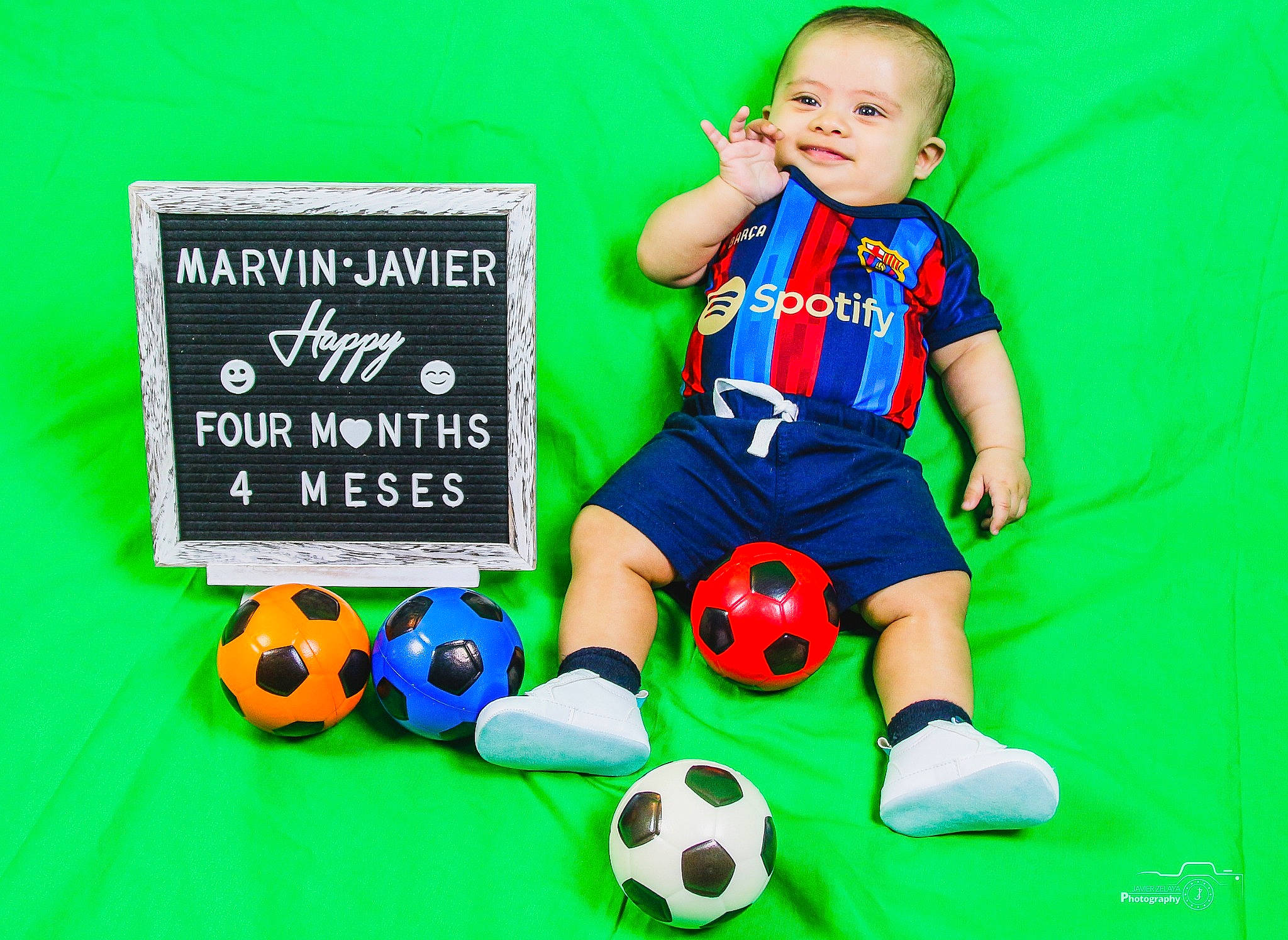 Marvin joined the competition — help win amazing prizes! baby_toddler_clothing, ball, ball_game, font, football, grass, green, happy, jersey, joy, person, player, shorts, sleeve, soccer, soccer_ball, sports, sports_equipment, sportswear, t_shirt