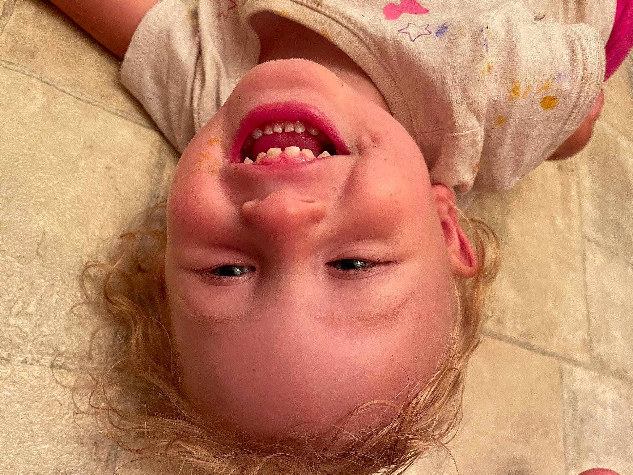 Mallie joined the competition — help win amazing prizes! baby, cheek, close_up, ear, eyebrow, eyelash, facial_expression, fun, grass, happy, iris, jaw, joy, lip, mouth, neck, nose, person, pink, skin