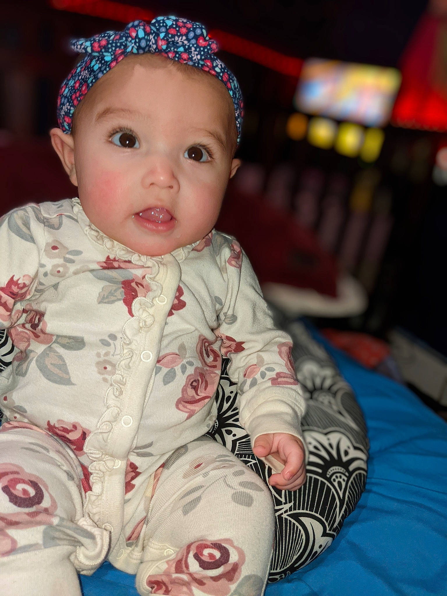 Willow joined the competition — help win amazing prizes! baby, baby_toddler_clothing, cheek, chin, eye, face, facial_expression, hairstyle, happy, head, headwear, human_body, iris, lip, mouth, nose, organ, person, pink, skin