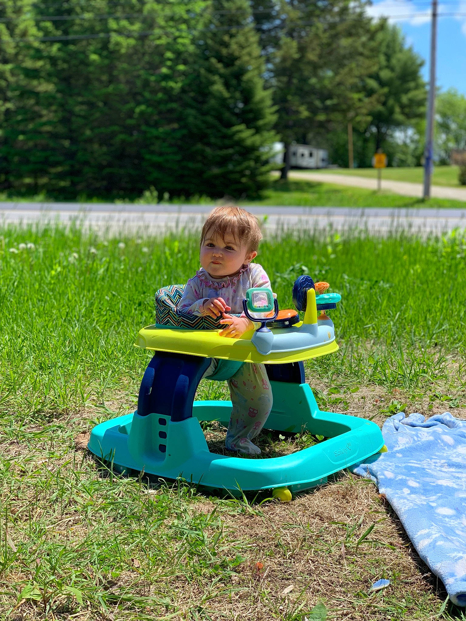 Ashleigh joined the competition — help win amazing prizes! child, fun, grass, green, lawn, leisure, park, person, plant, play, playground, recreation, sitting, summer, toddler, vacation, vehicle, water