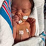 newborn, baby, sleeping, hospital, medical, blanket, sensor, face, hand, skin, infant, cute, healthcare, small, peaceful, resting, child, wrapped, patient, bed