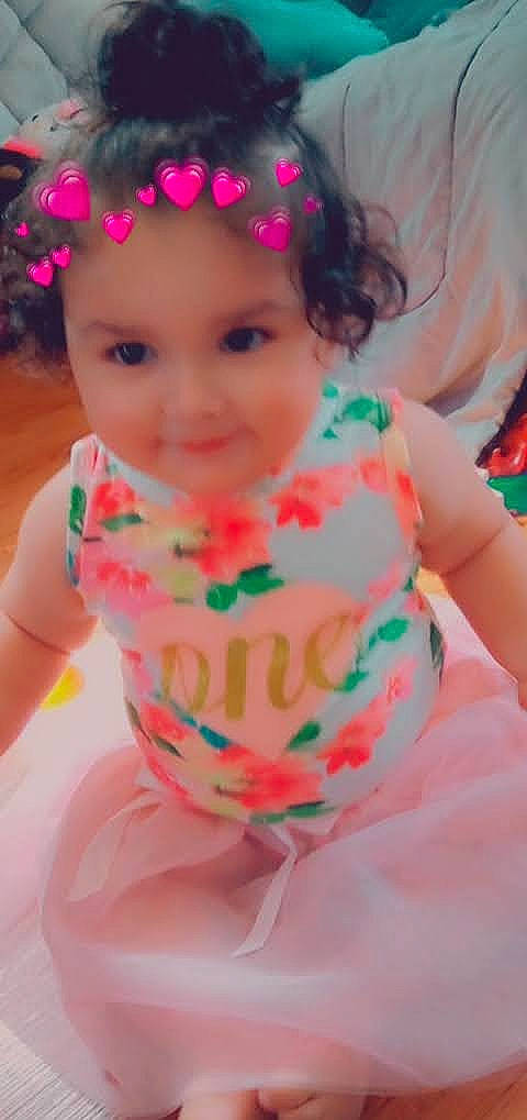 Ruby joined the competition — help win amazing prizes! baby, baby_toddler_clothing, cheek, child, event, fashion_accessory, fun, happy, head, headband, headpiece, headwear, lip, magenta, pattern, person, pink, purple, skin, smile