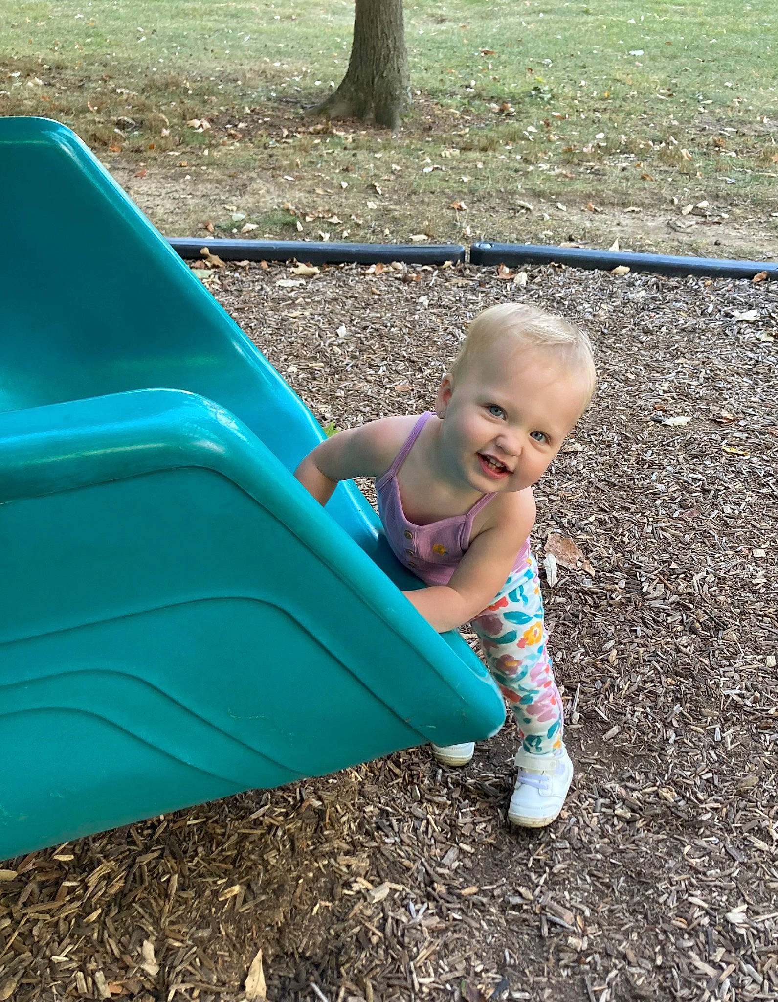 Avery joined the competition — help win amazing prizes! baby, baby_toddler_clothing, beauty, child, chute, fun, grass, green, joy, leaf, leisure, people_in_nature, person, plant, product, public_space, recreation, sitting, summer, toddler
