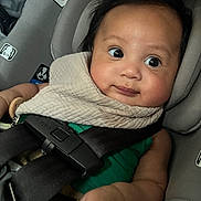 Koa joined the competition — help win amazing prizes! accessories, baby, belt, bodypart, car, car_interior, carseat, cushion, face, finger, hand, happy, head, homedecor, person, photography, portrait, smile, transportation, vehicle