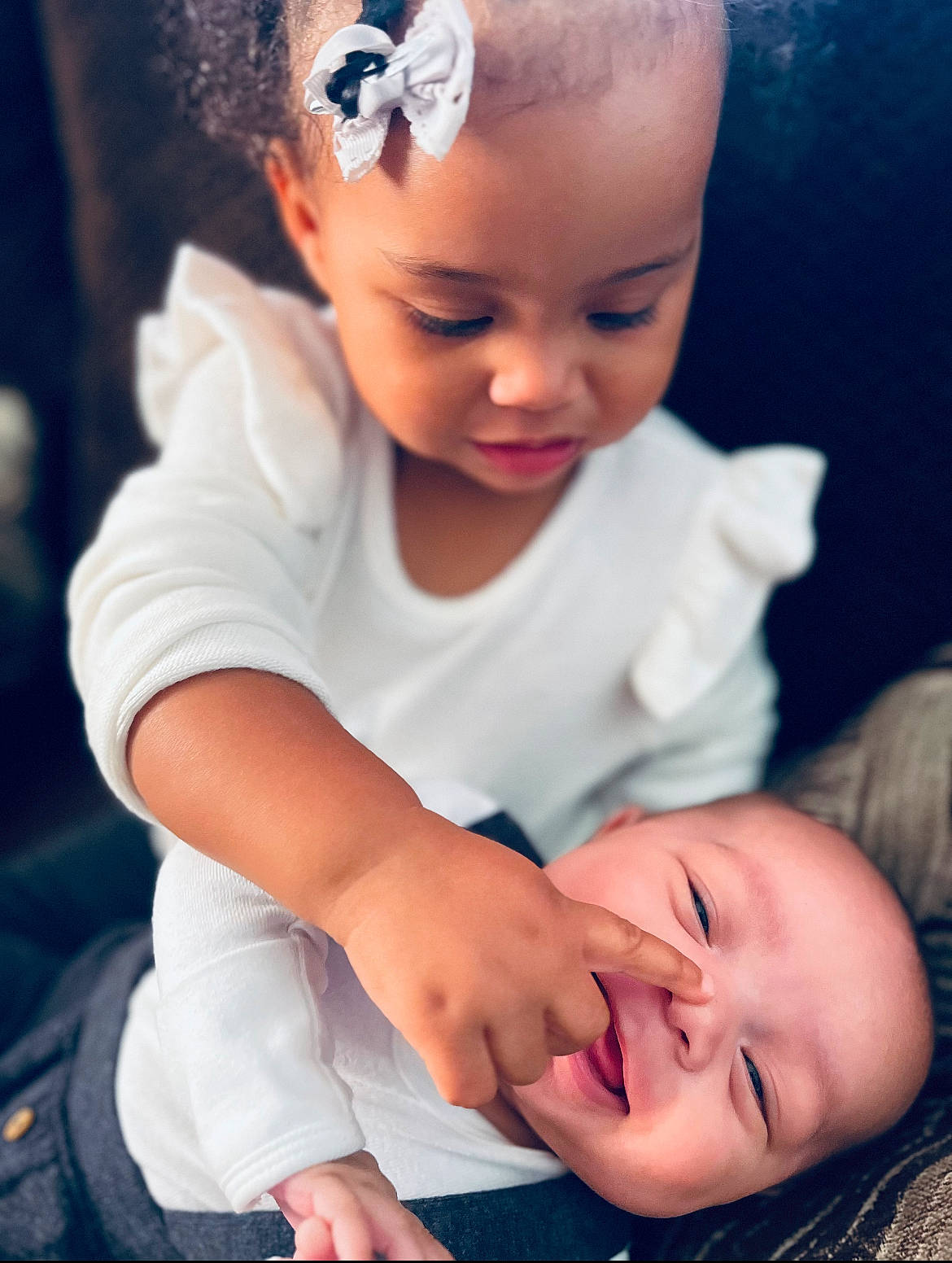 Anylah is registered to the contest to win money with this photo: baby_toddler_clothing, blue, cheek, chin, comfort, eye, eyebrow, facial_expression, flash_photography, gesture, hairstyle, hand, happy, human, lip, muscle, nose, organ, person, photograph