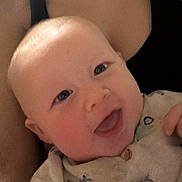 Waylon is registered to the contest to win money with this photo: baby, smile, face, infant, person, skin, child, closeup, happy, cheeks, eyes, clothing, hand, head, expression, portrait, human, caucasian, baby_clothes, indoor