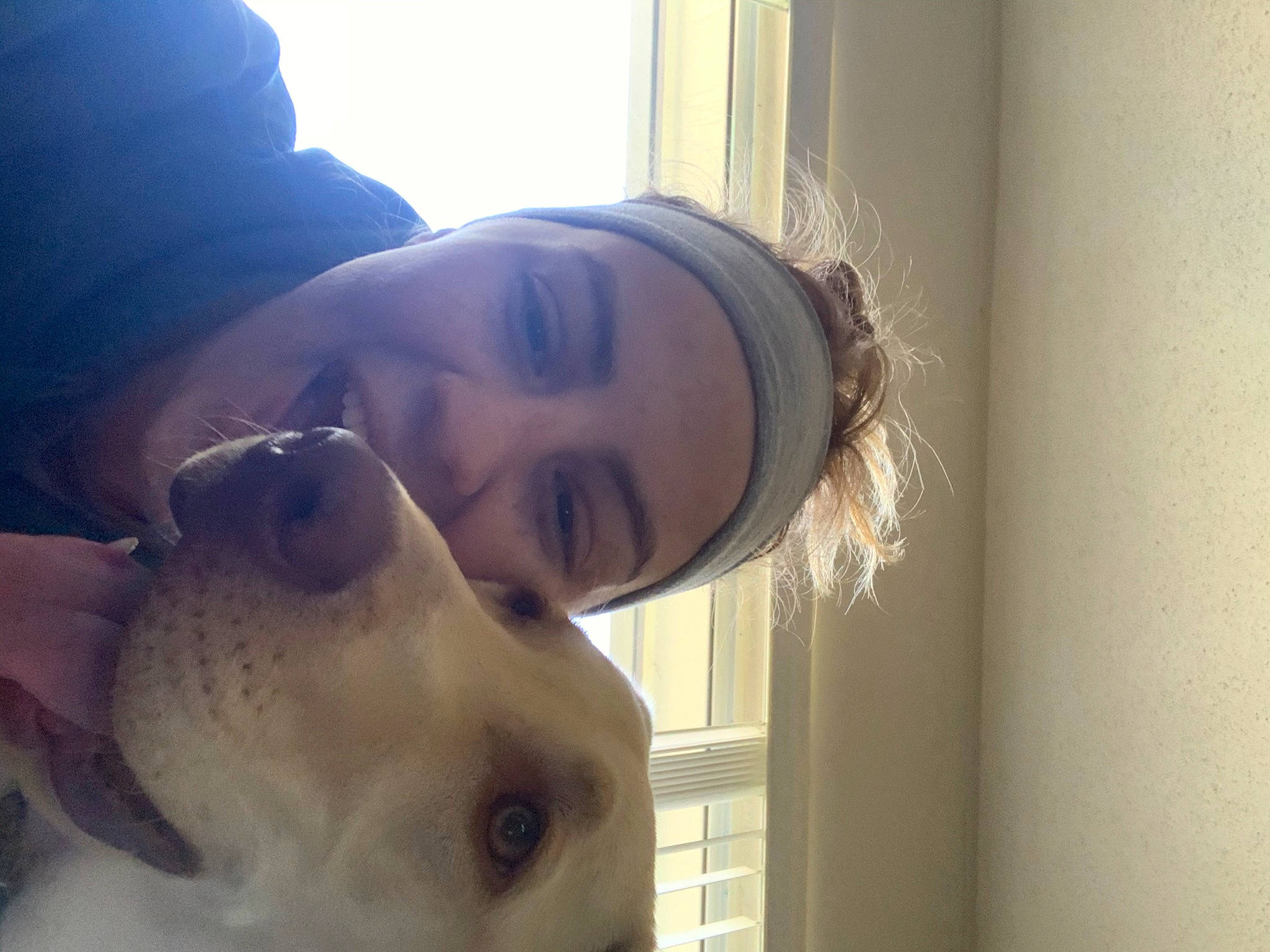 Darcey is registered to the contest to win money with this photo: american_pit_bull_terrier, canidae, dog_breed, ear, eye, eyewear, fawn, glasses, jaw, mouth, muscle, neck, non_sporting_group, nose, pit_bull, selfie, skin, snout, sporting_group