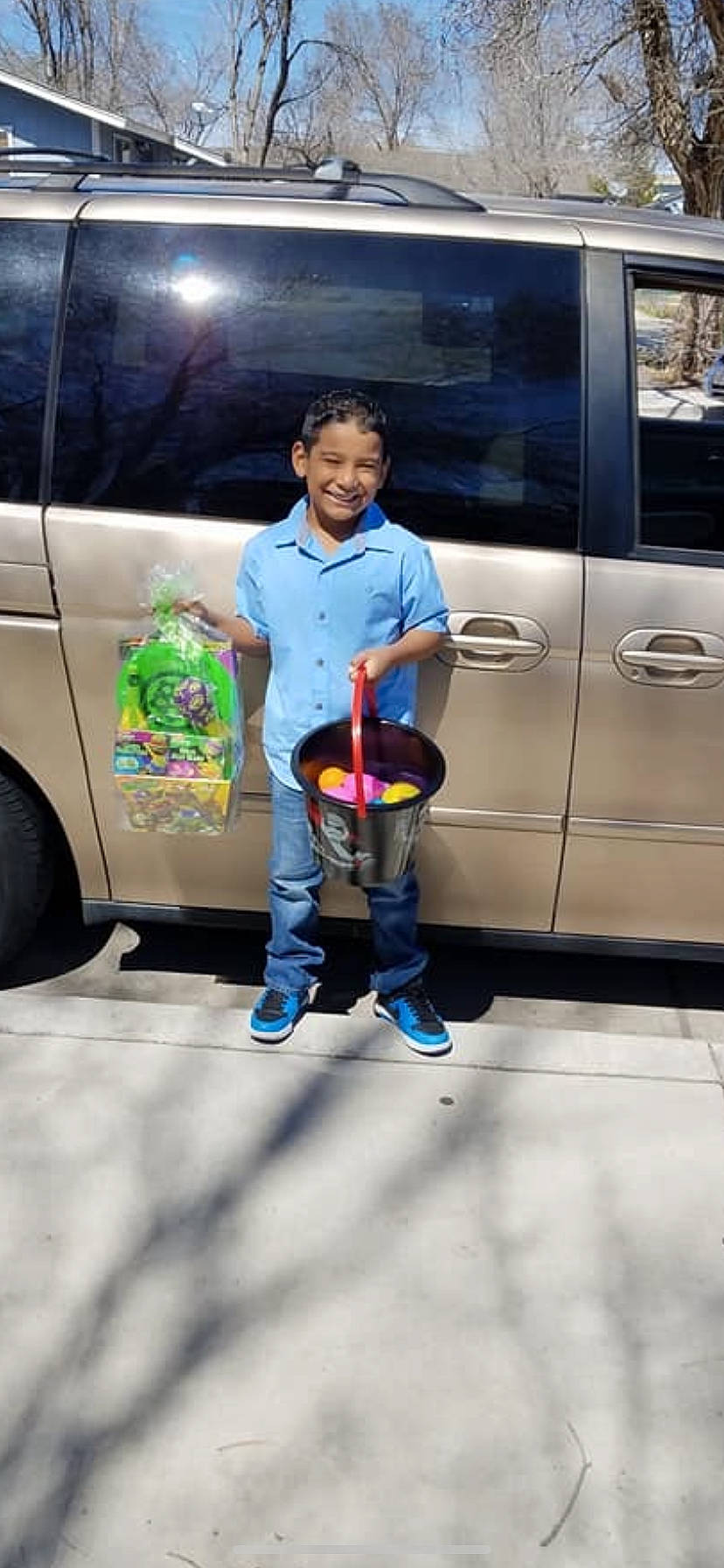 Junior joined the competition — help win amazing prizes! automotive_lighting, automotive_window_part, car, child, door, family_car, fun, glass, joy, minivan, person, toddler, van, vehicle, vehicle_door