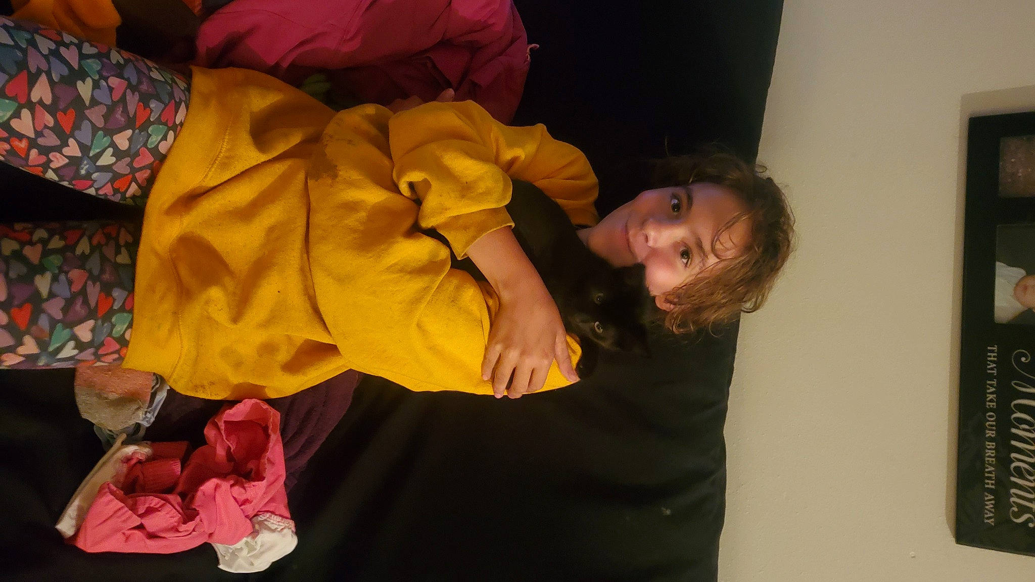 Clarissa joined the competition — help win amazing prizes! carmine, child, comfort, event, finger, fun, happy, joy, lap, magenta, peach, person, petal, room, rose, rose_family, sitting, smile