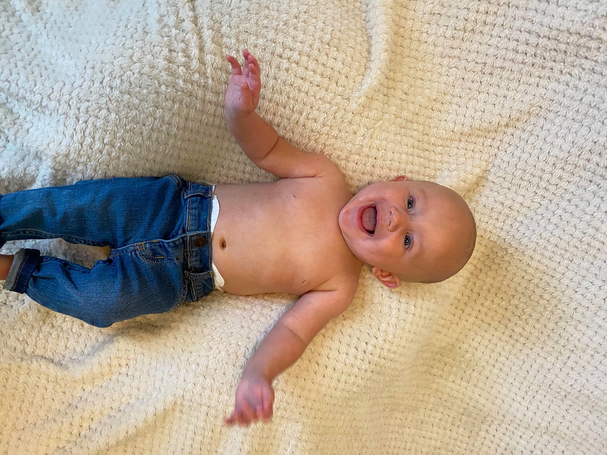 Graysen joined the competition — help win amazing prizes! abdomen, arm, baby, baby_toddler_clothing, barefoot, comfort, eye, finger, floor, flooring, foot, head, human_body, joint, leg, nail, person, skin, smile, toddler