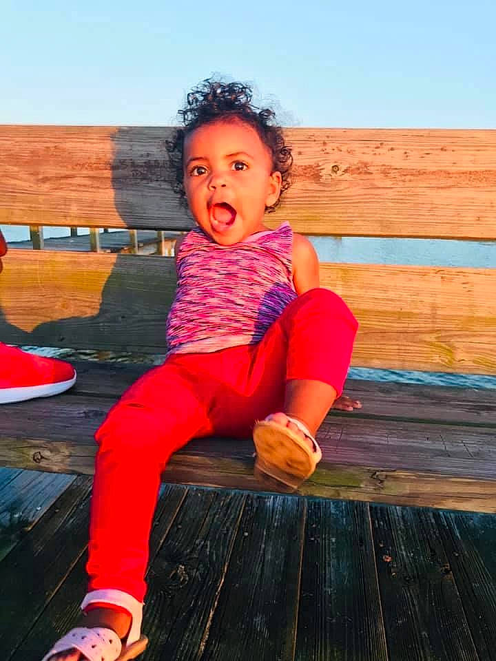 Daniyah joined the competition — help win amazing prizes! child, child_model, fun, happy, leg, leisure, person, pink, play, sitting, smile, surprise, toddler, vacation