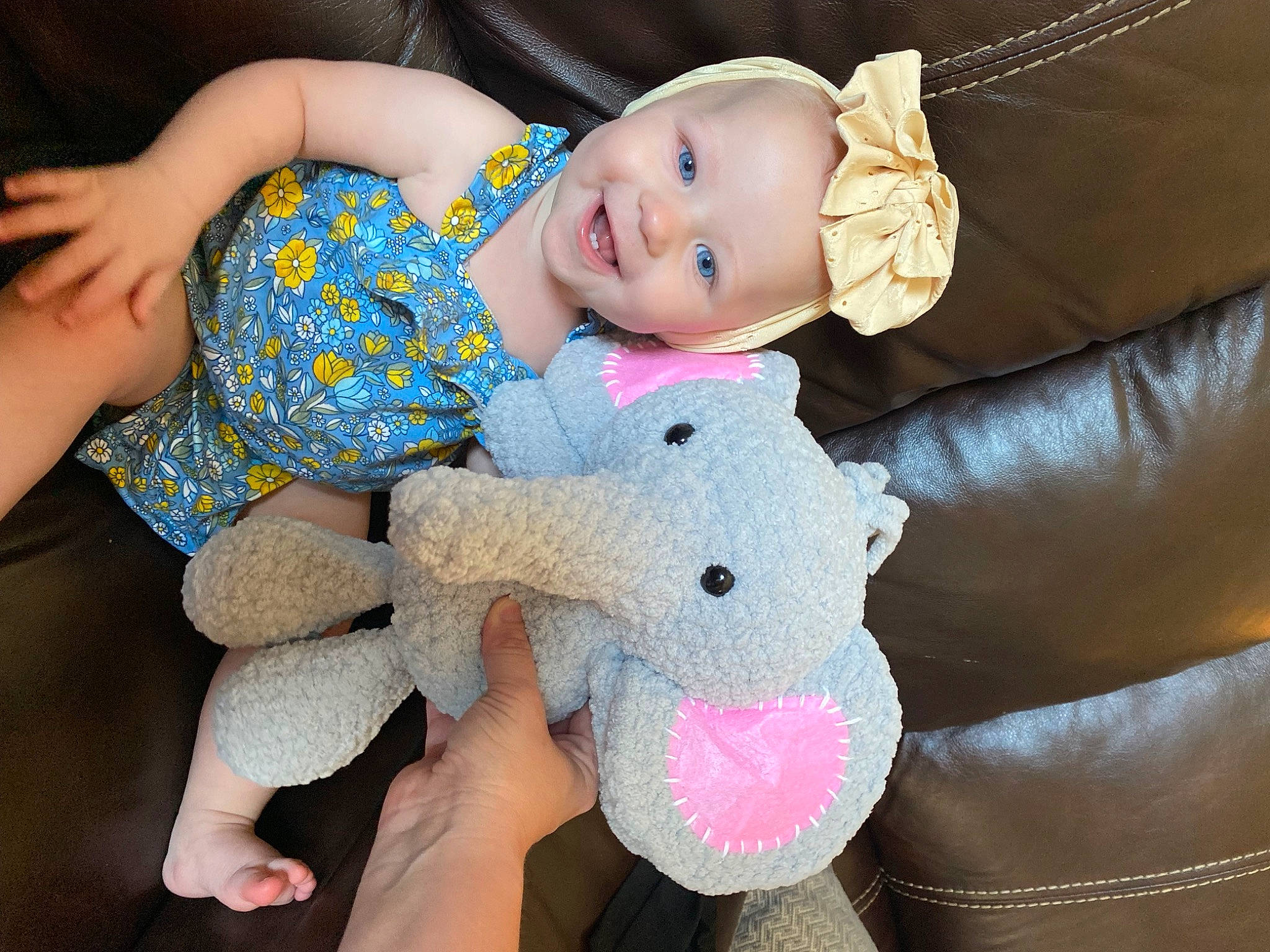 Locklynn is registered to the contest to win money with this photo: baby, baby_toddler_clothing, cheek, child, comfort, finger, fur, happy, joy, lap, nail, person, pink, plush, skin, sleeve, stuffed_toy, textile, thigh, toddler
