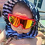 Teddy joined the competition — help win amazing prizes! adult_arm, baby, casual, child, clothing, cute, daytime, face, fashion, headwear, holding, hood, outdoor, person, portrait, reflection, skull_pattern, smile, sunglasses, sunlight